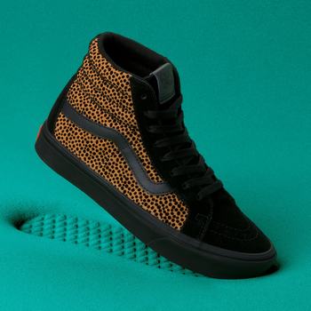 Damske Kotnikove Tenisky Vans Tiny Cheetah ComfyCush Sk8-Hi Reissue Čierne VA08LOHJG